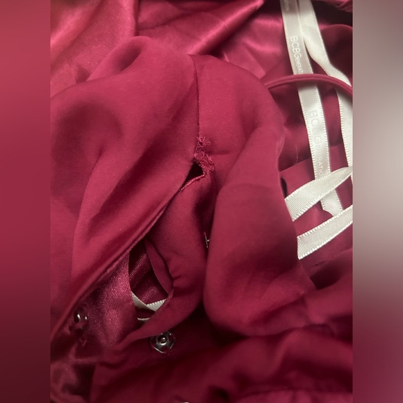 BCBG Ruched Pleated A-Line Wrap Style Fit Flare Pink One Shoulder Dress 0 - Picture 8 of 8